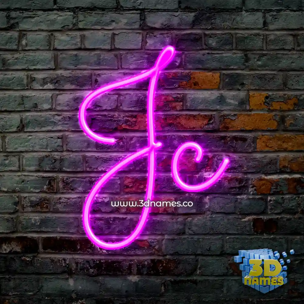 jc in Pink Neon style - 3D name wallpaper