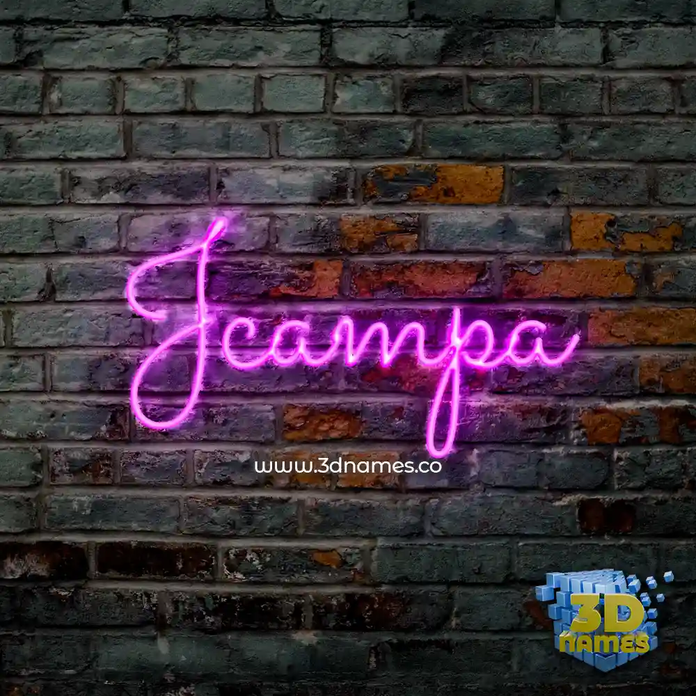 jcampa in Pink Neon style - 3D name wallpaper