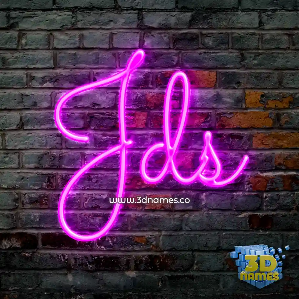 jds in Pink Neon style - 3D name wallpaper