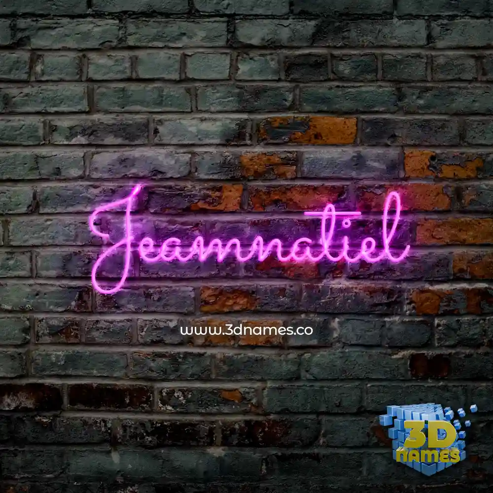 jeamnatiel in Pink Neon style - 3D name wallpaper