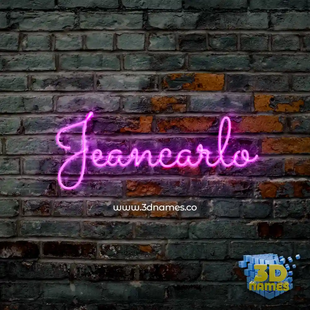 jeancarlo in Pink Neon style - 3D name wallpaper