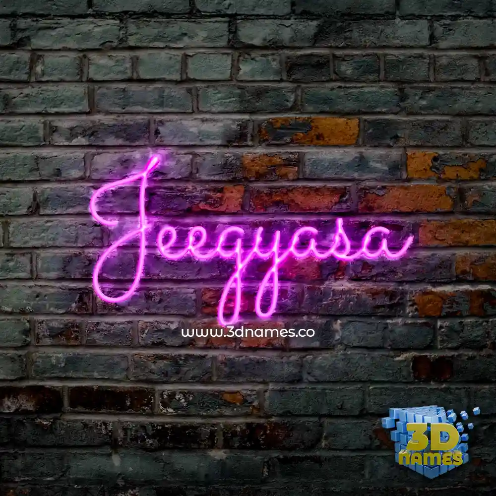 jeegyasa in Pink Neon style - 3D name wallpaper