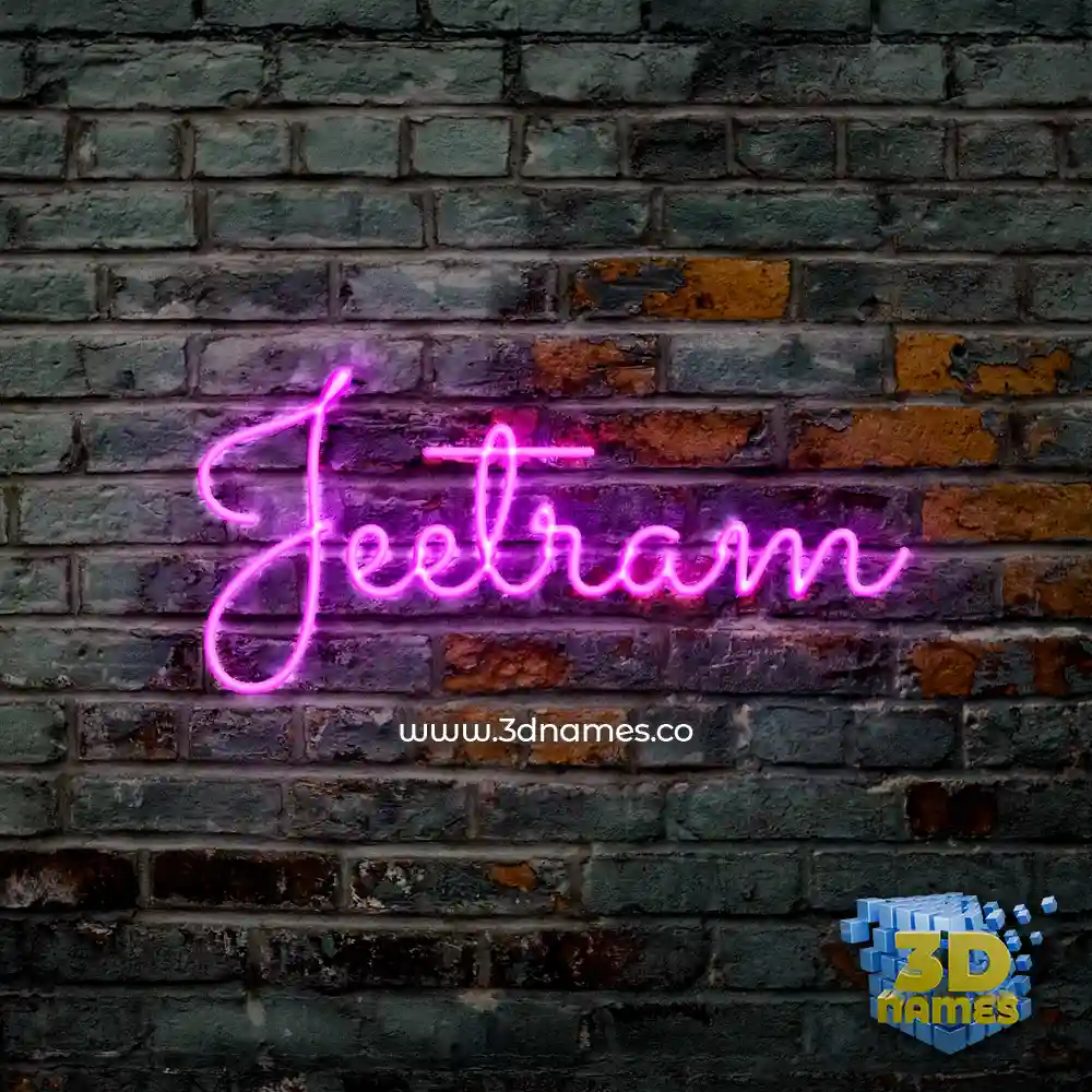 jeetram in Pink Neon style - 3D name wallpaper