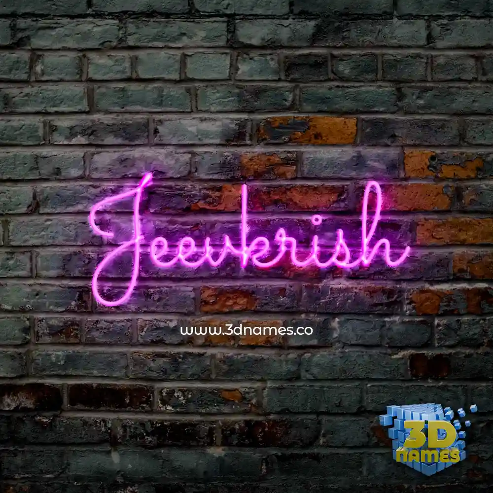 jeevkrish in Pink Neon style - 3D name wallpaper