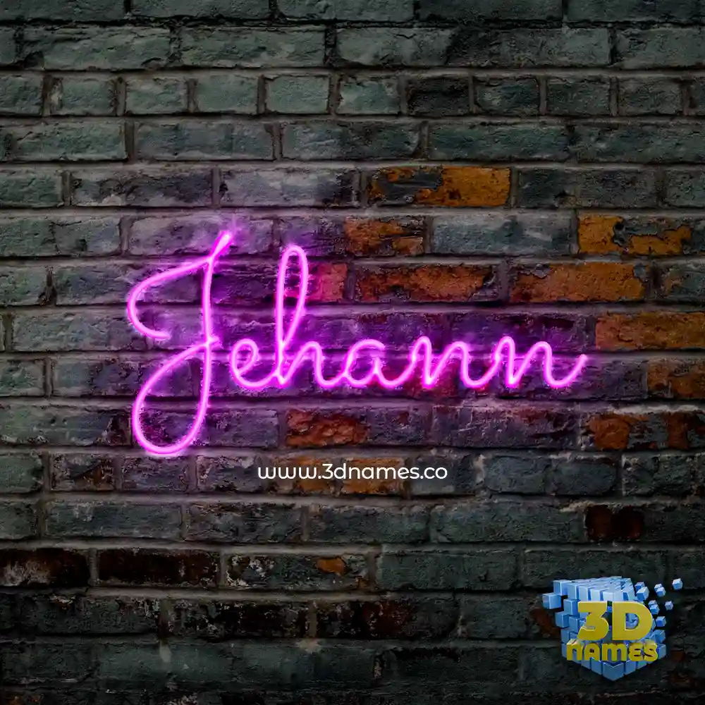 jehann in Pink Neon style - 3D name wallpaper