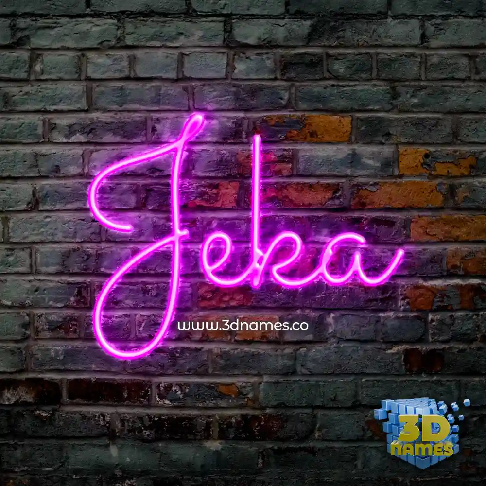 jeka in Pink Neon style - 3D name wallpaper