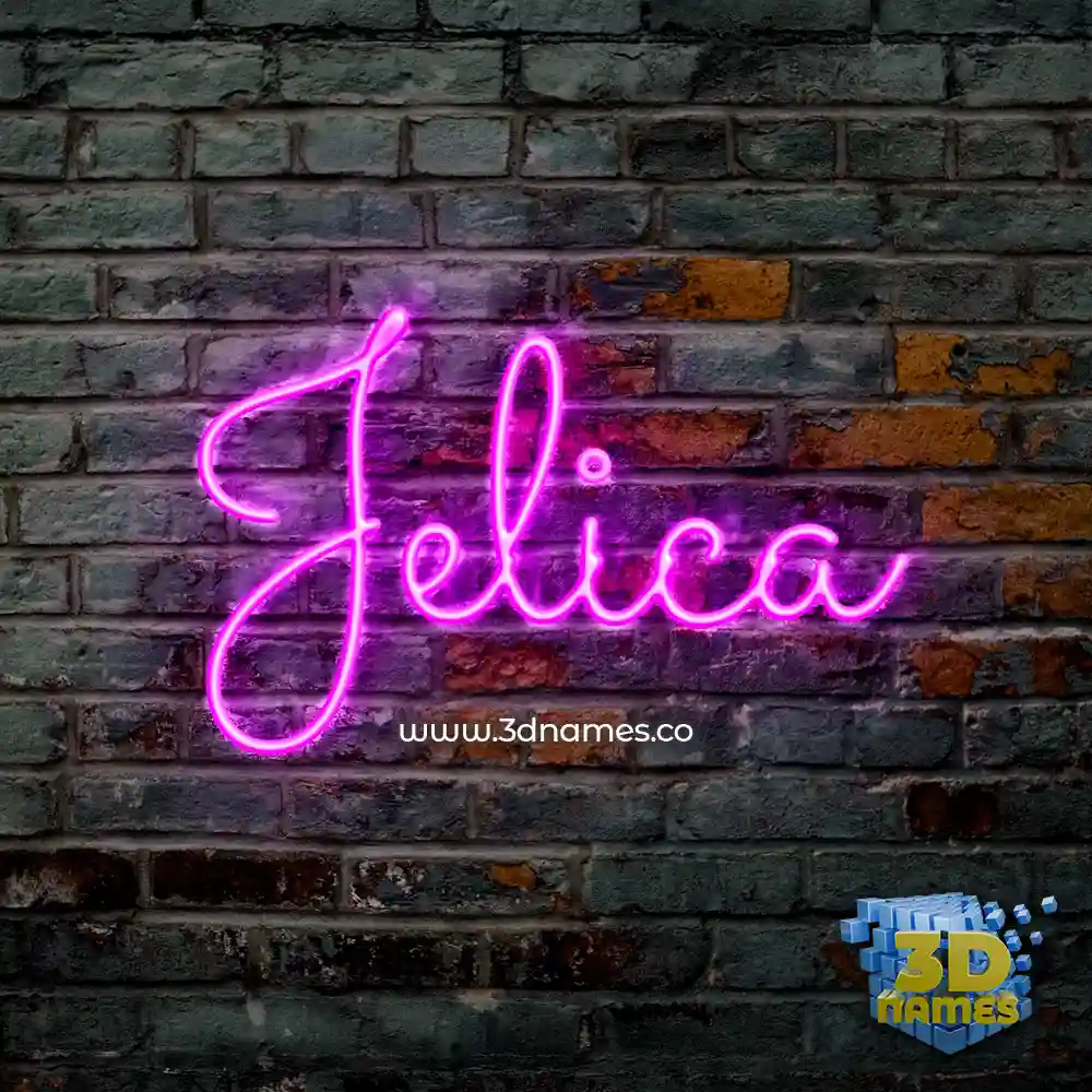 jelica in Pink Neon style - 3D name wallpaper