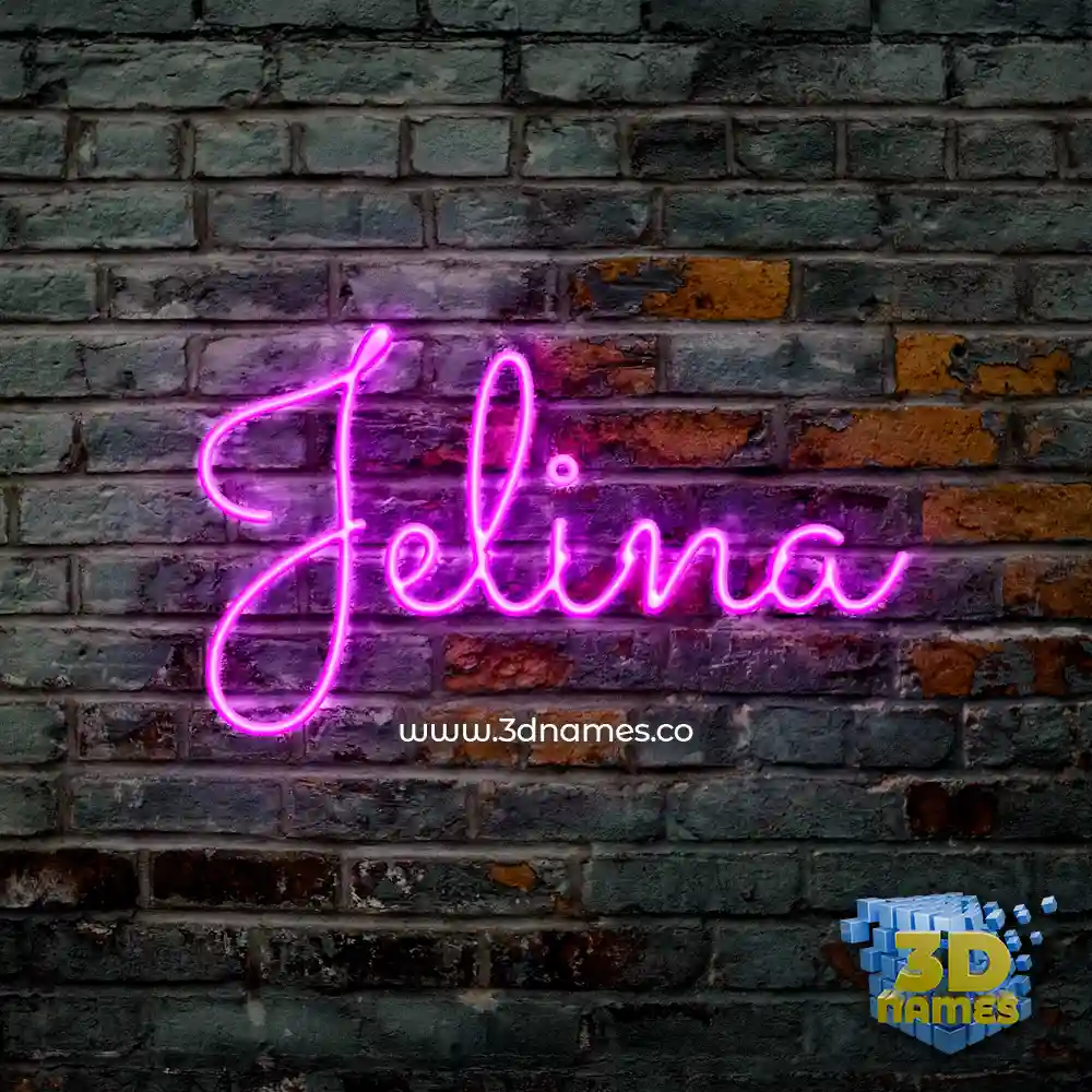 jelina in Pink Neon style - 3D name wallpaper