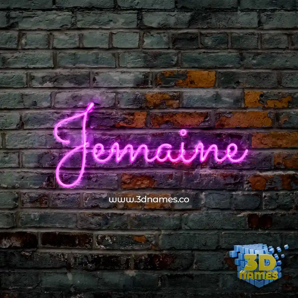 jemaine in Pink Neon style - 3D name wallpaper