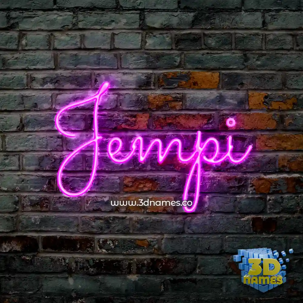 jempi in Pink Neon style - 3D name wallpaper
