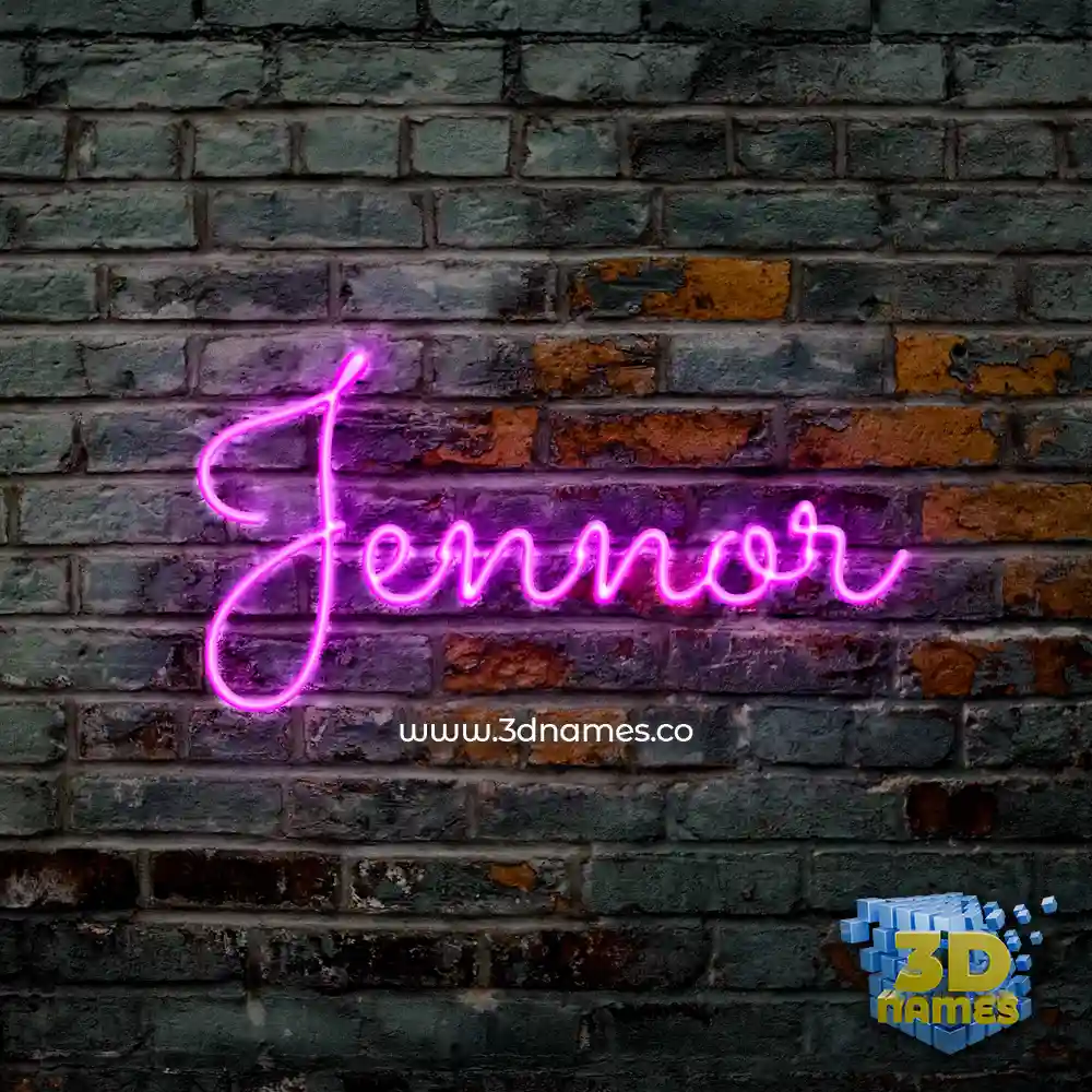 jennor in Pink Neon style - 3D name wallpaper