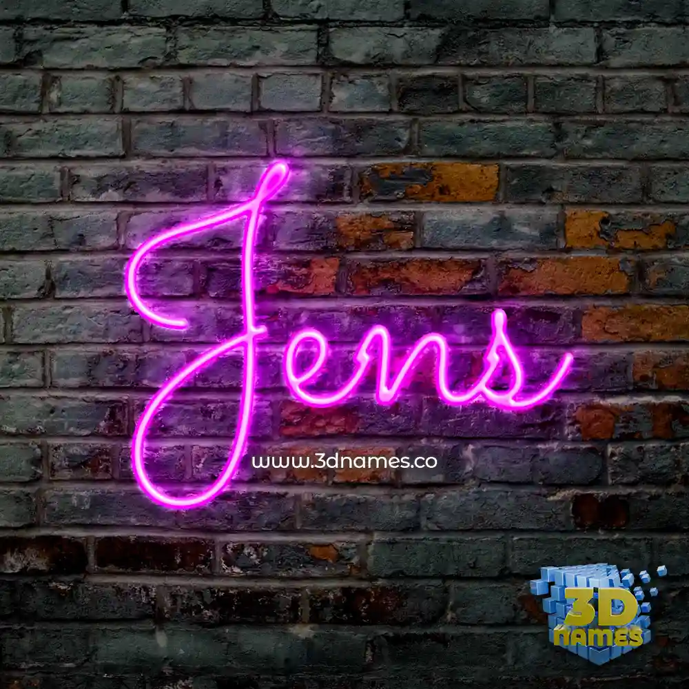 jens in Pink Neon style - 3D name wallpaper