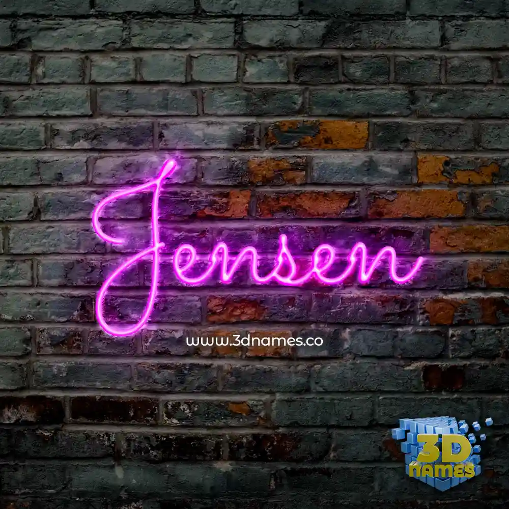 jensen in Pink Neon style - 3D name wallpaper