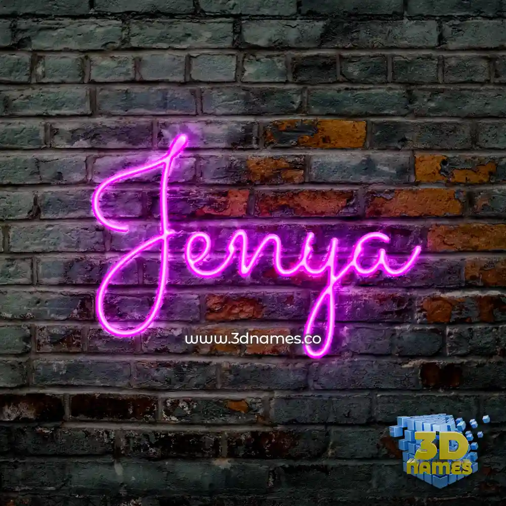 jenya in Pink Neon style - 3D name wallpaper