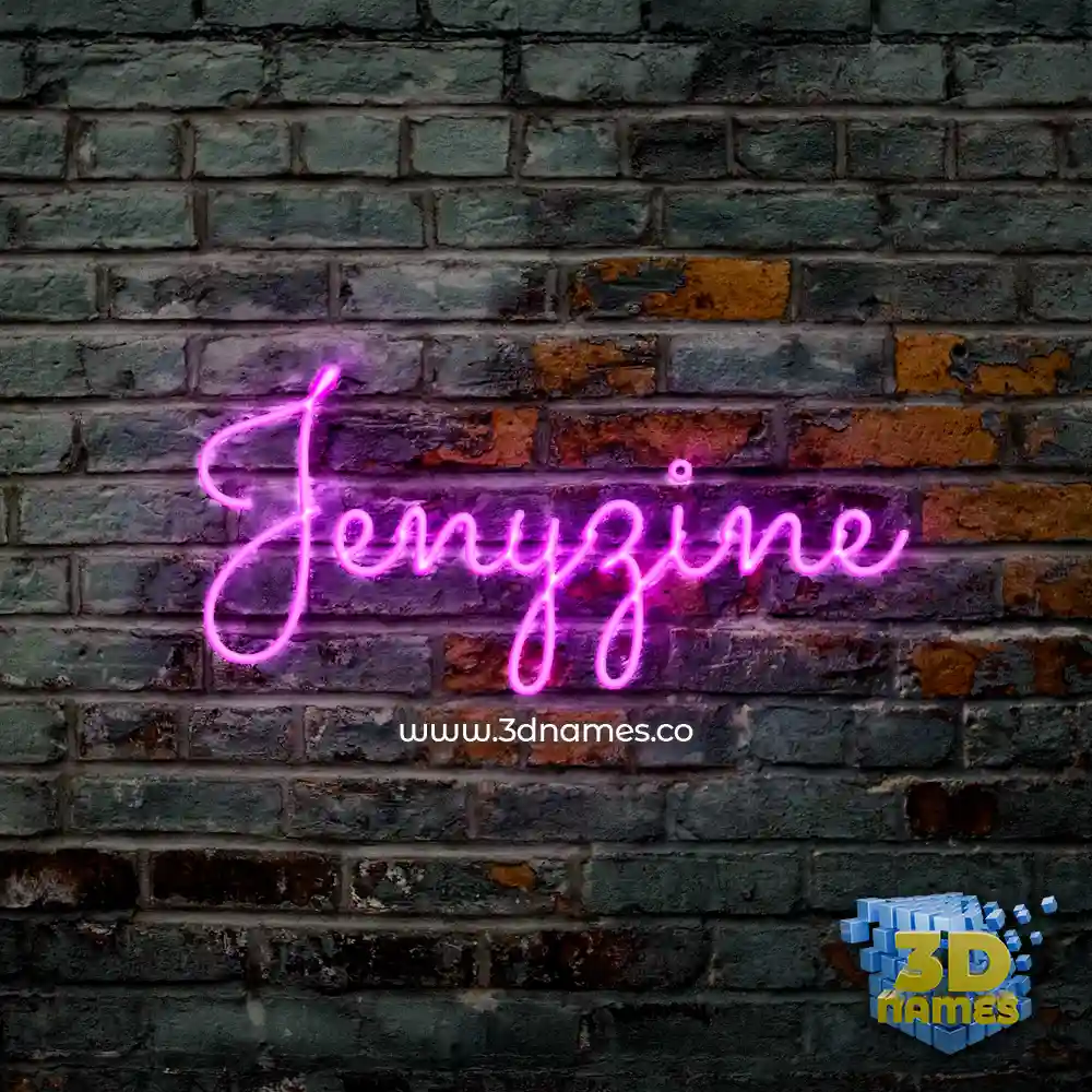 jenyzine in Pink Neon style - 3D name wallpaper