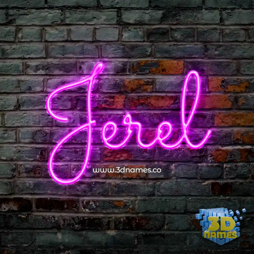 jerel in Pink Neon style - 3D name wallpaper