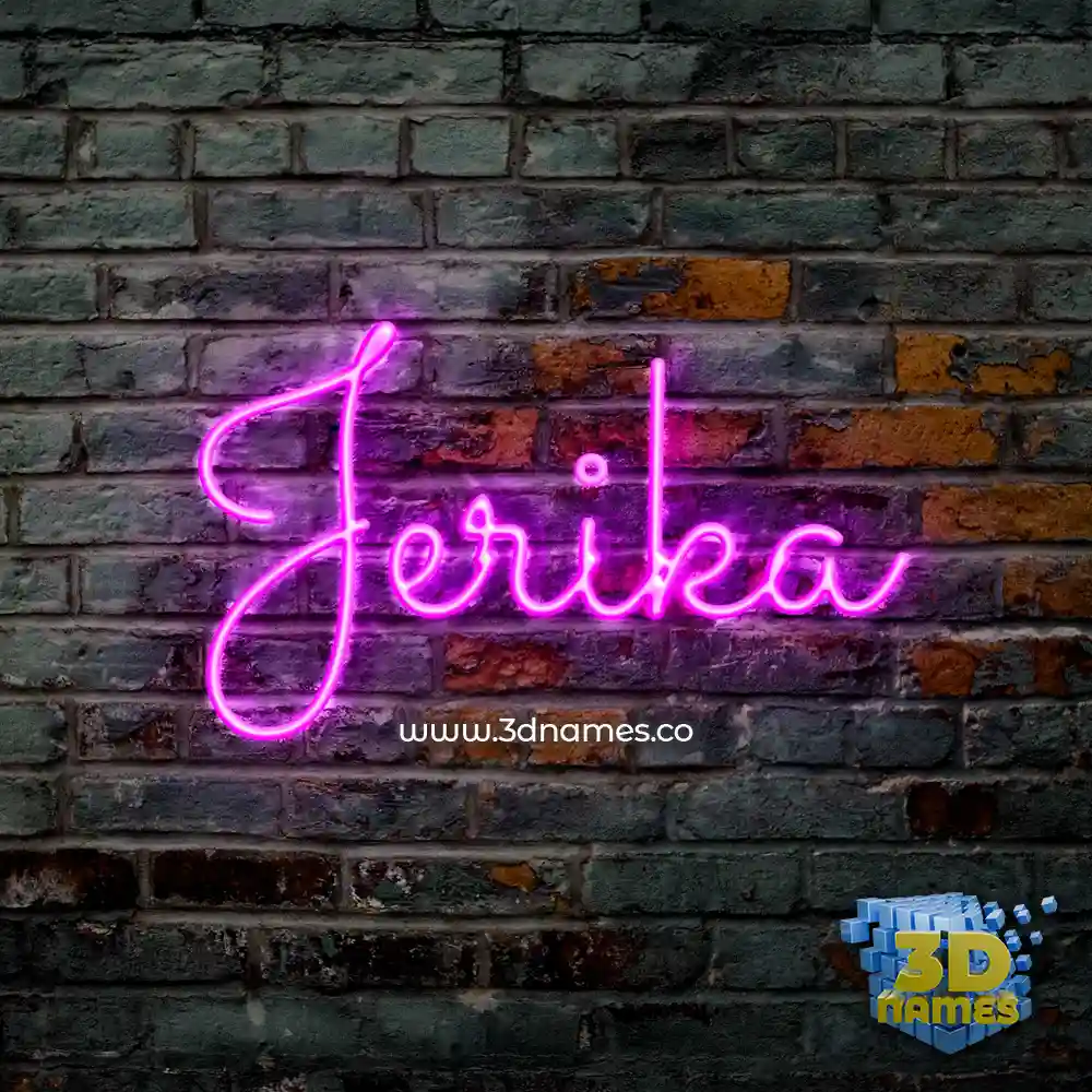 jerika in Pink Neon style - 3D name wallpaper
