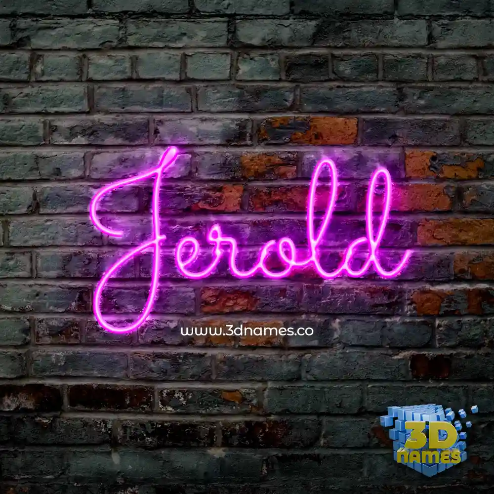 jerold in Pink Neon style - 3D name wallpaper
