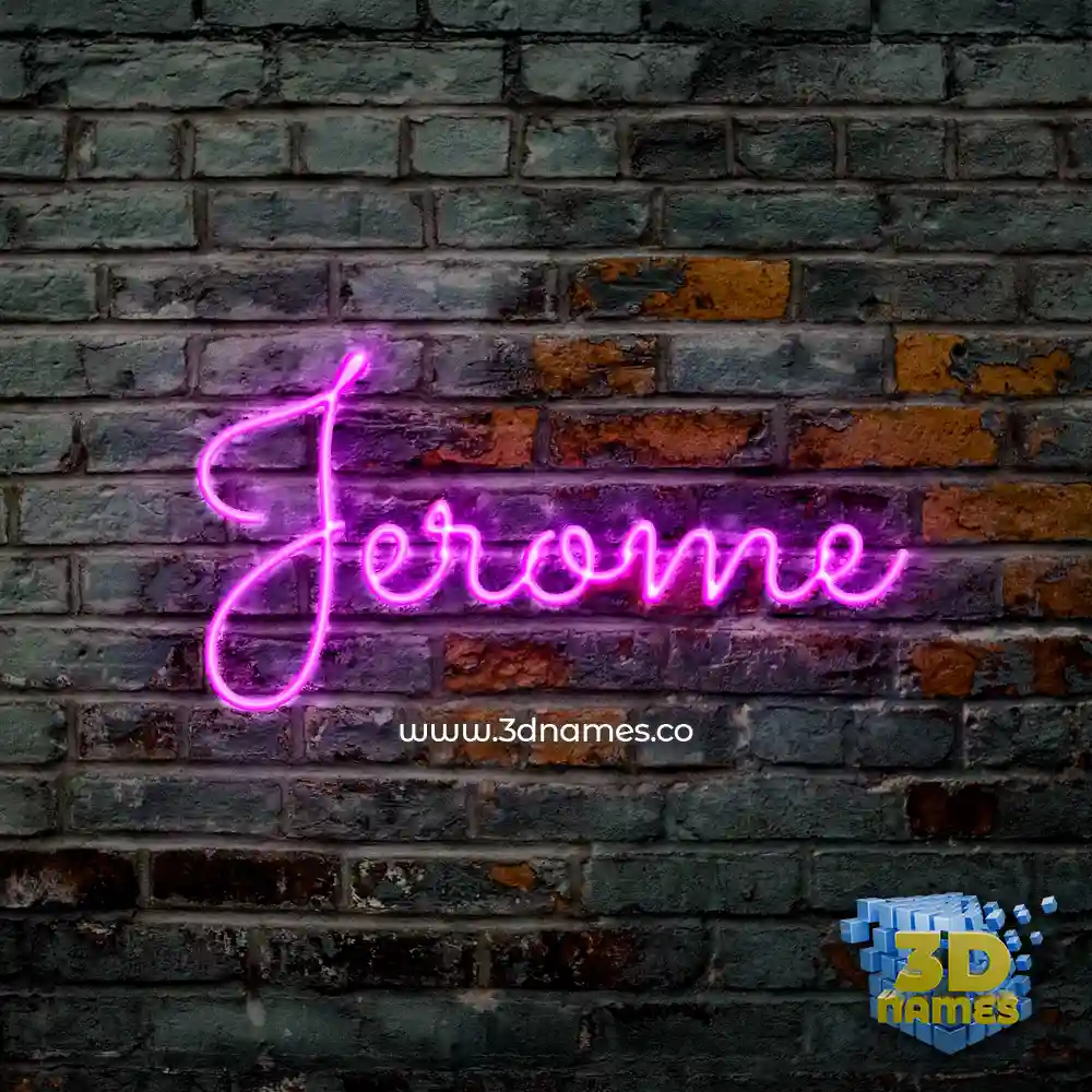 jerome in Pink Neon style - 3D name wallpaper