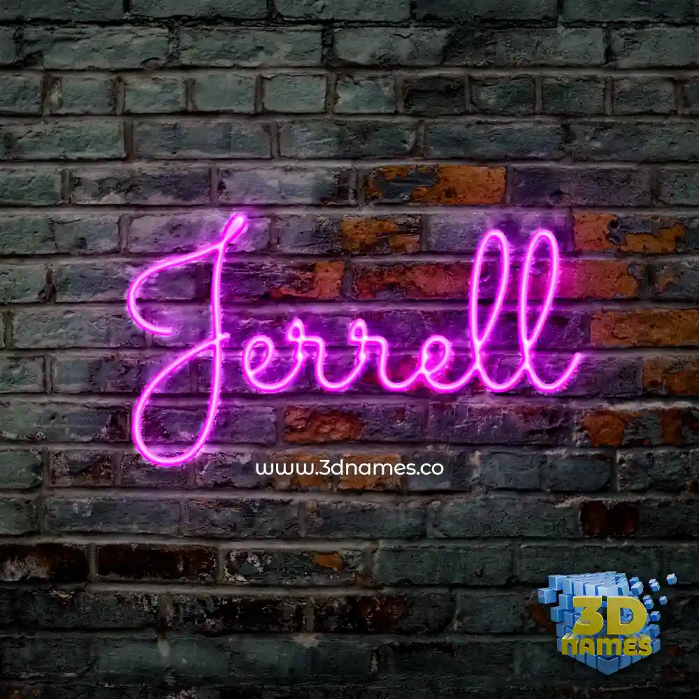 jerrell in Pink Neon style - 3D name wallpaper
