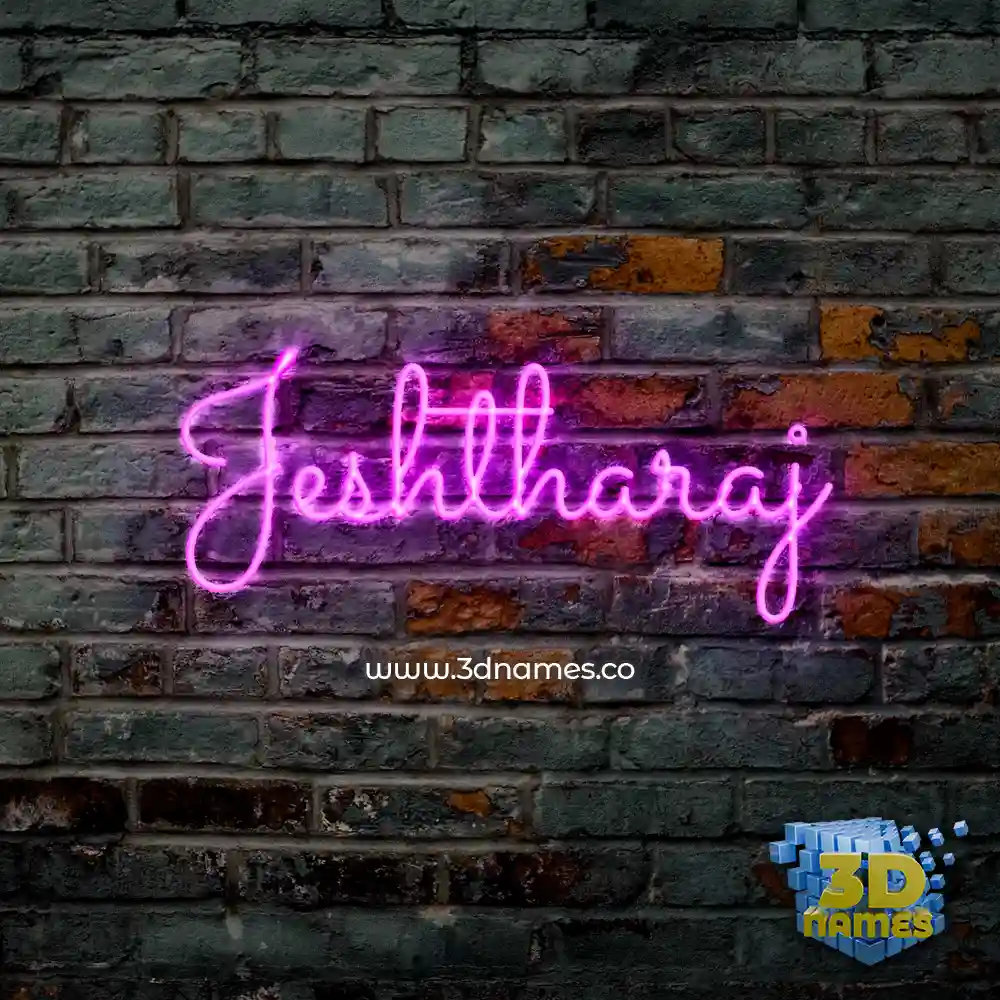 jeshtharaj in Pink Neon style - 3D name wallpaper