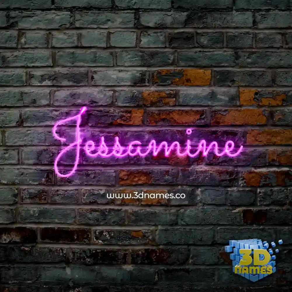 jessamine in Pink Neon style - 3D name wallpaper