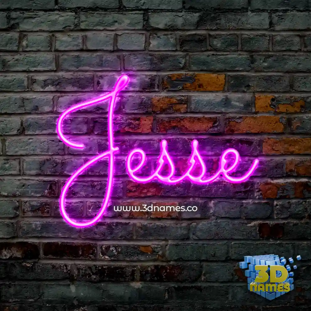 jesse in Pink Neon style - 3D name wallpaper