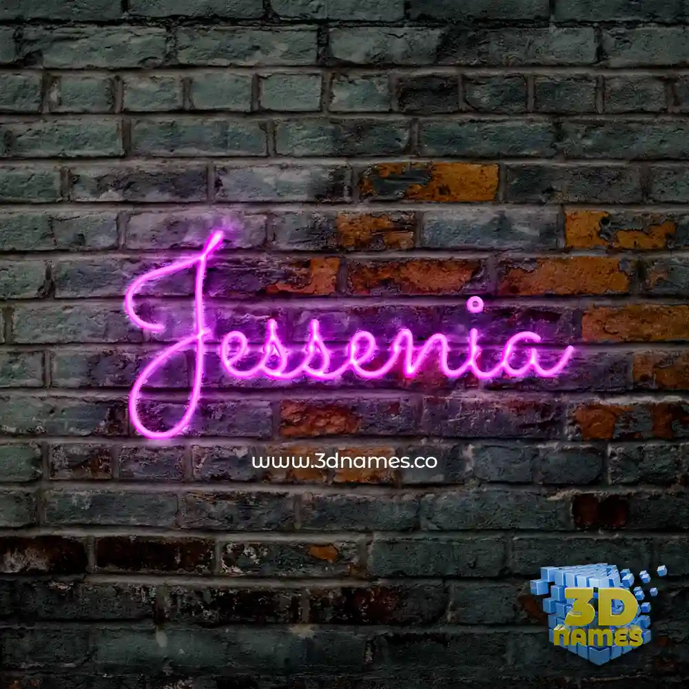 jessenia in Pink Neon style - 3D name wallpaper