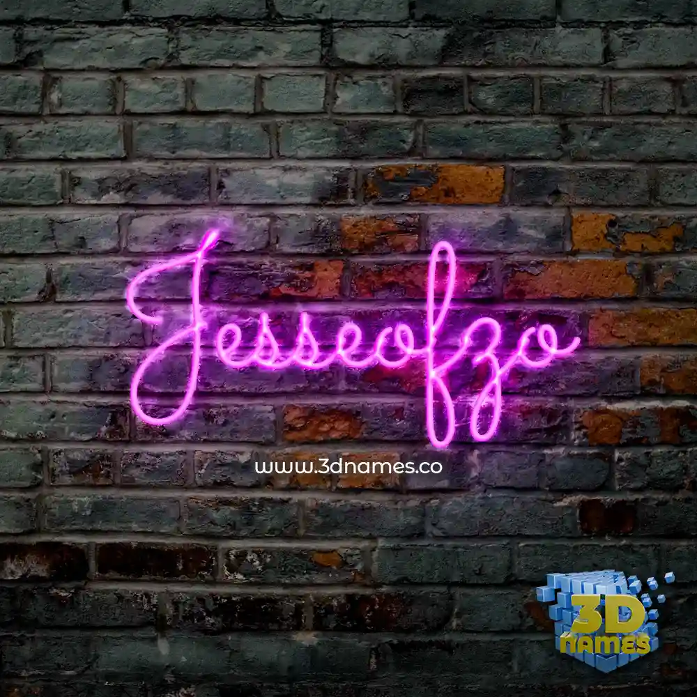 jesseofzo in Pink Neon style - 3D name wallpaper