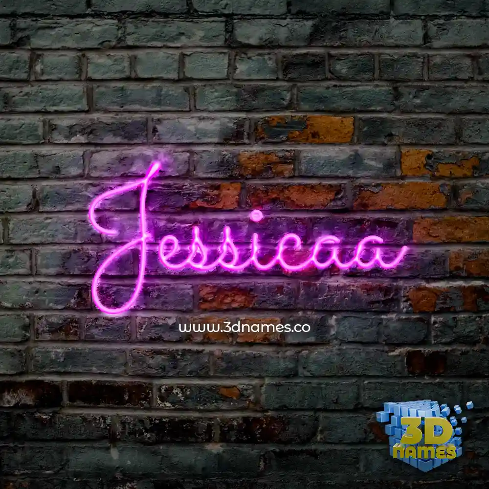 jessicaa in Pink Neon style - 3D name wallpaper