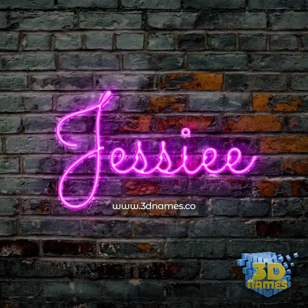 jessiee in Pink Neon style - 3D name wallpaper