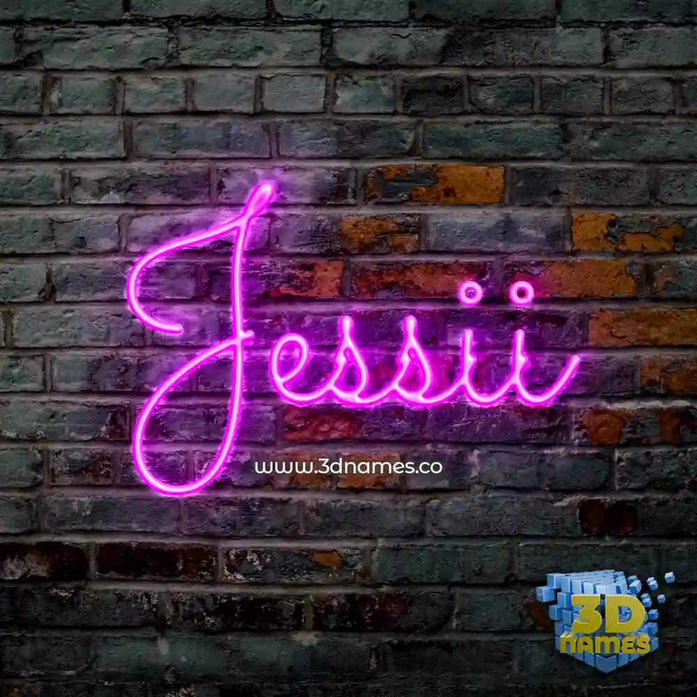jessii in Pink Neon style - 3D name wallpaper