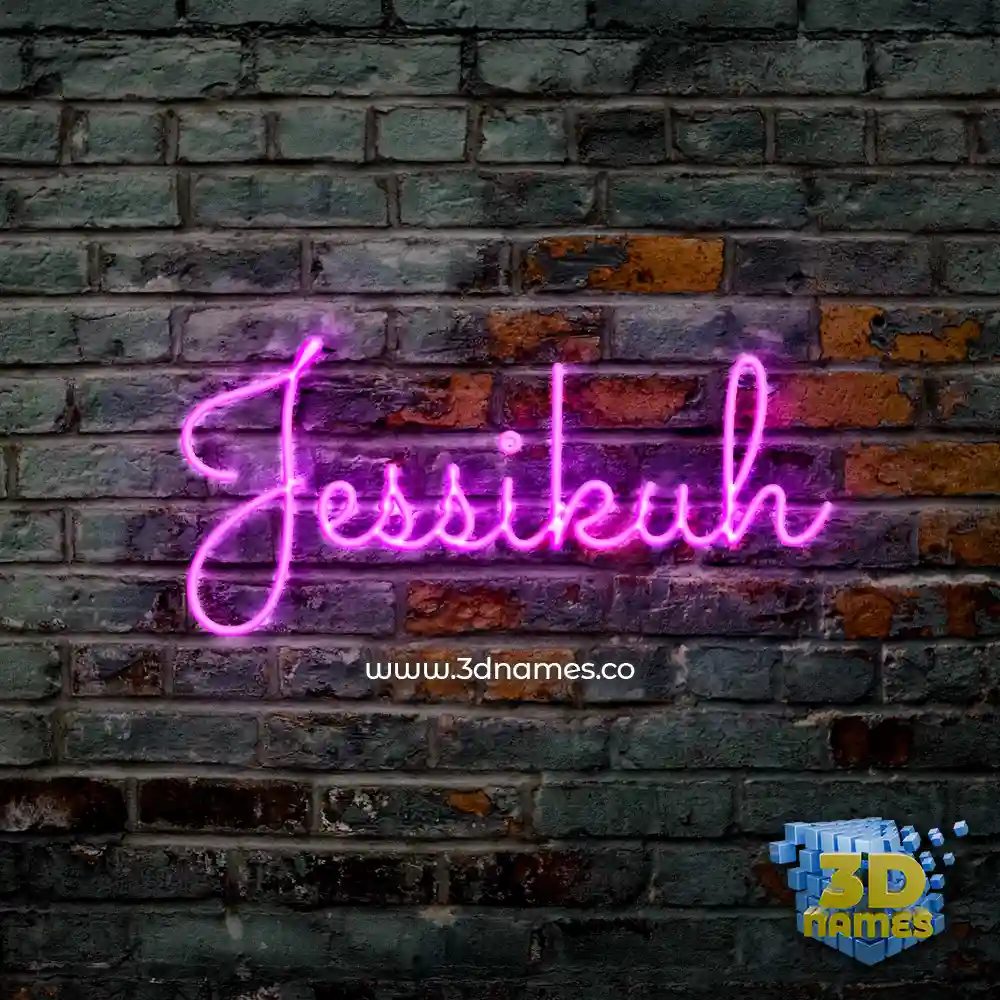 jessikuh in Pink Neon style - 3D name wallpaper