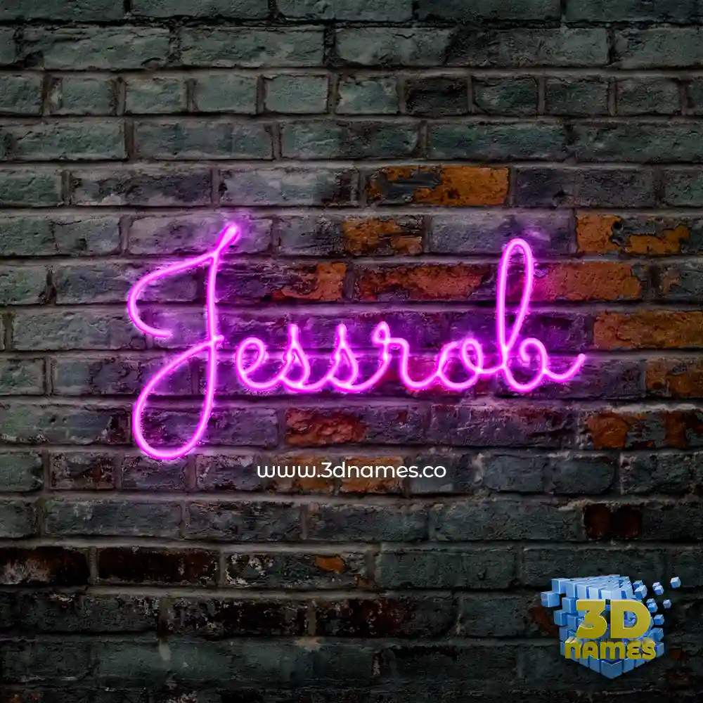 jessrob in Pink Neon style - 3D name wallpaper