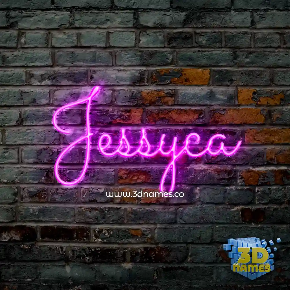 jessyca in Pink Neon style - 3D name wallpaper