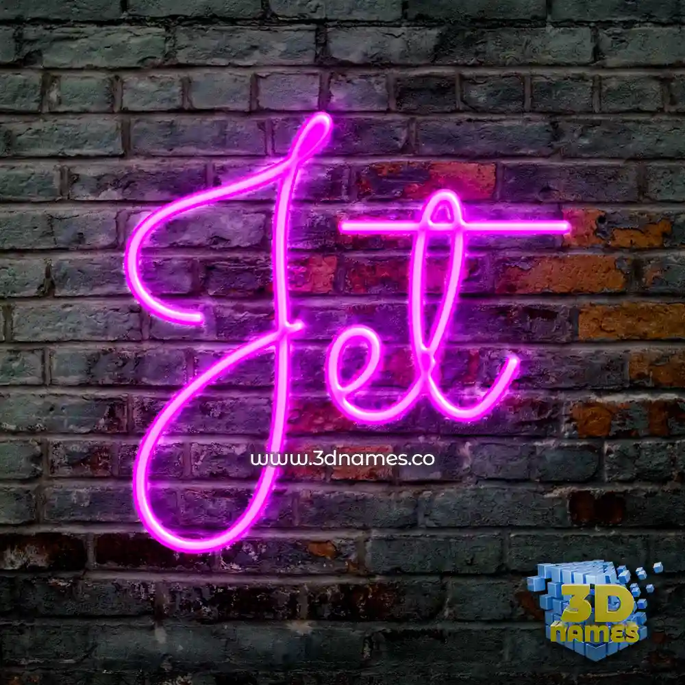 jet in Pink Neon style - 3D name wallpaper