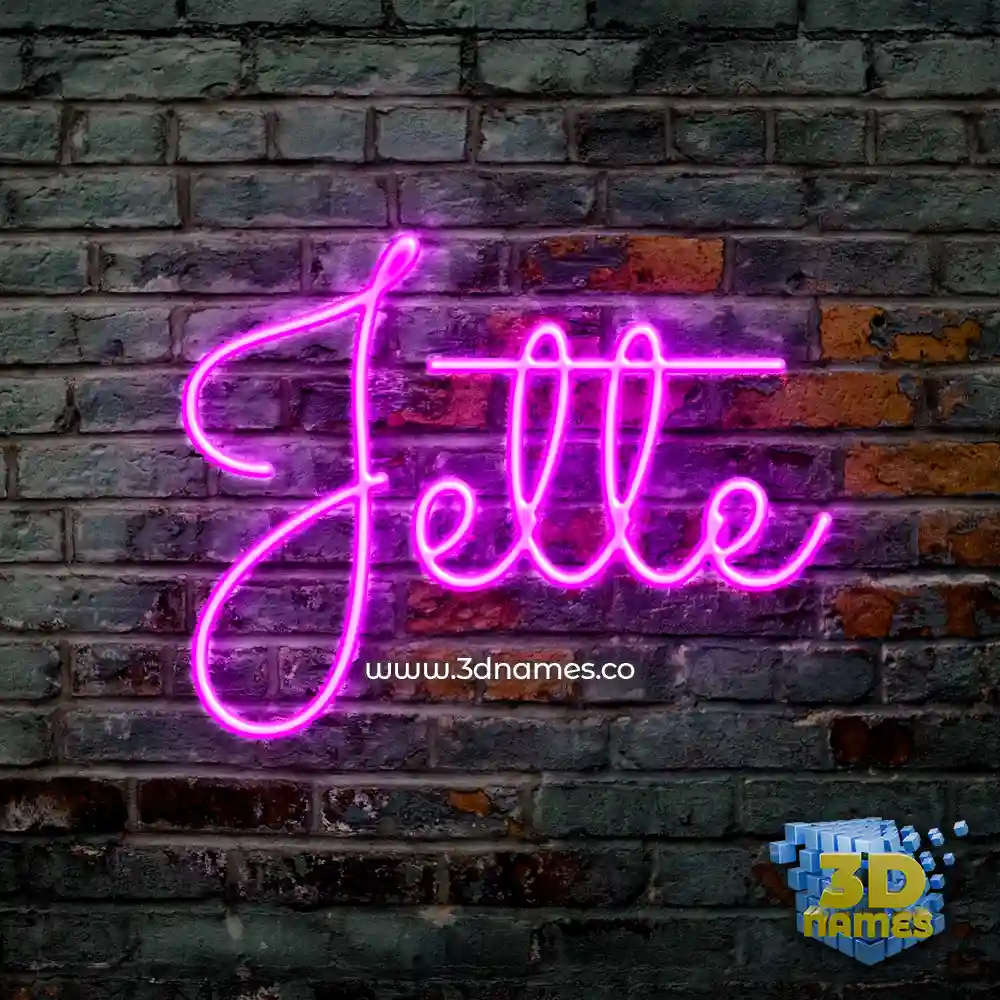 jette in Pink Neon style - 3D name wallpaper