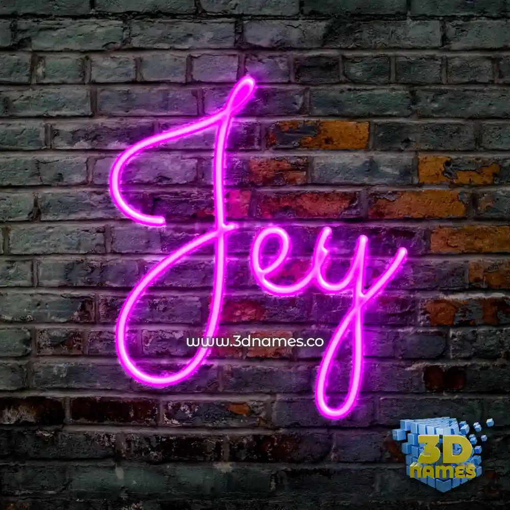 jey in Pink Neon style - 3D name wallpaper