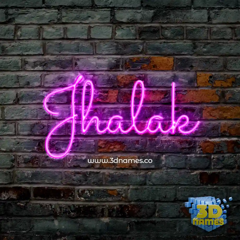 jhalak in Pink Neon style - 3D name wallpaper