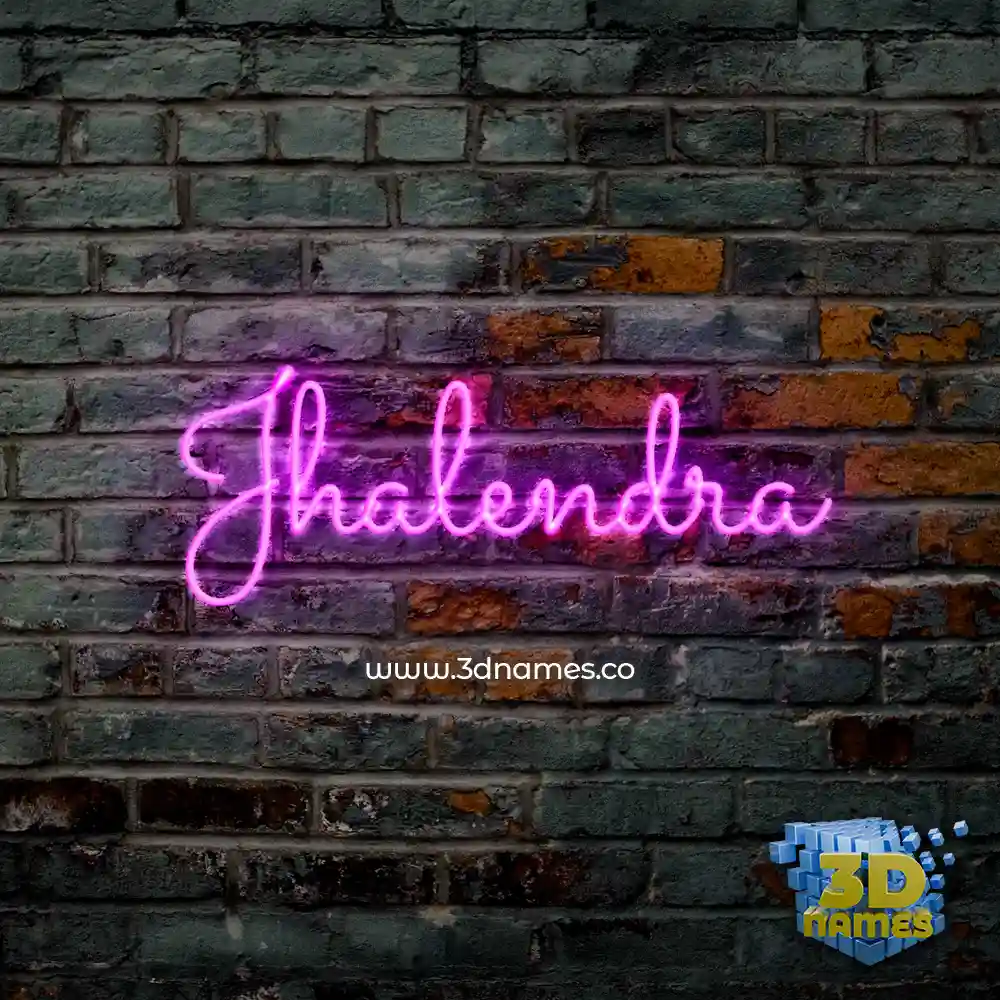 jhalendra in Pink Neon style - 3D name wallpaper