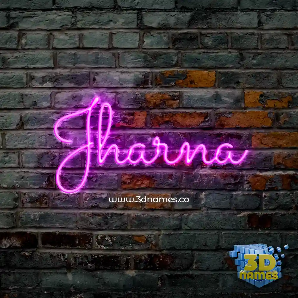 jharna in Pink Neon style - 3D name wallpaper