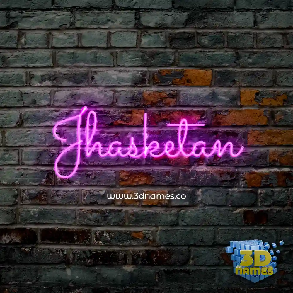 jhasketan in Pink Neon style - 3D name wallpaper