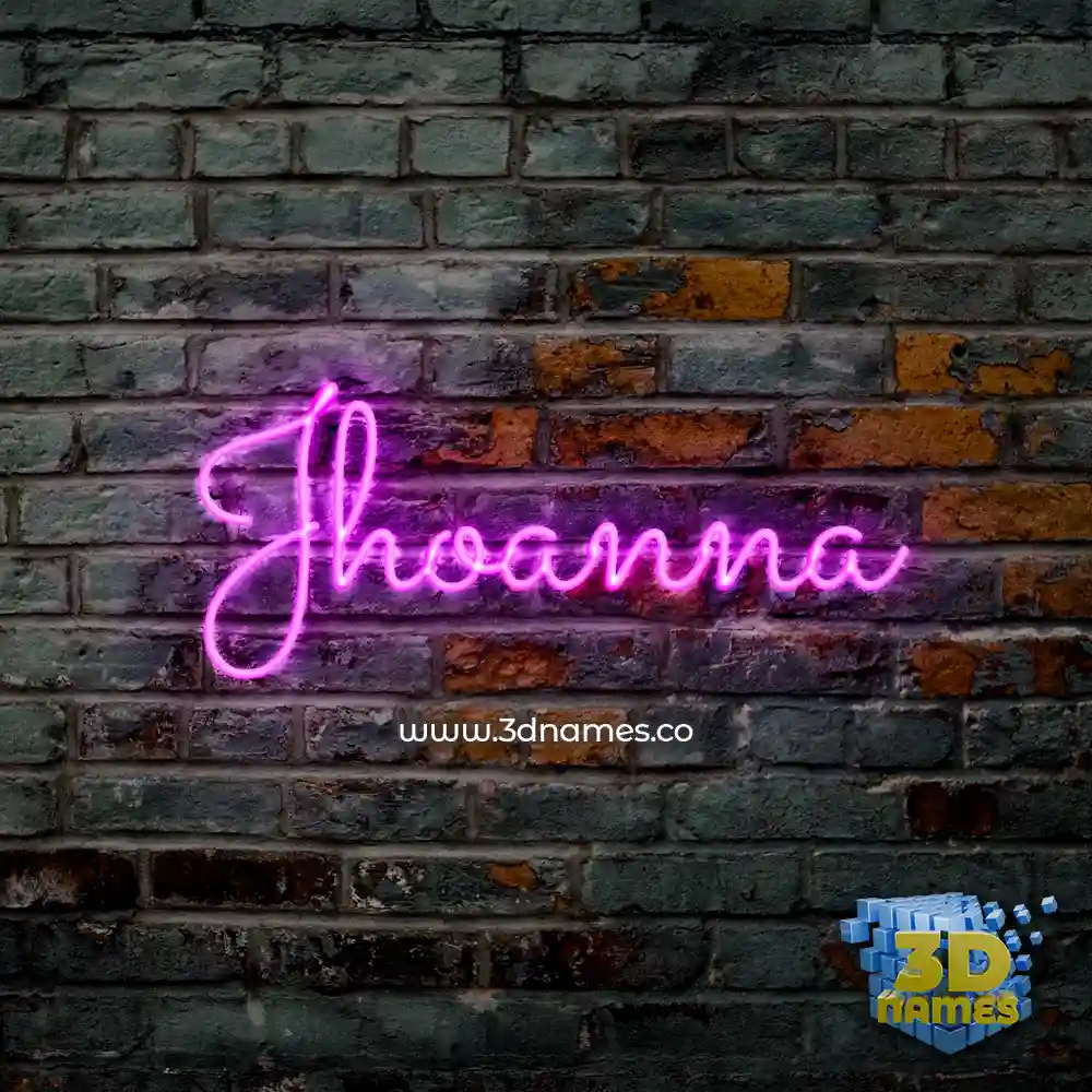 jhoanna in Pink Neon style - 3D name wallpaper