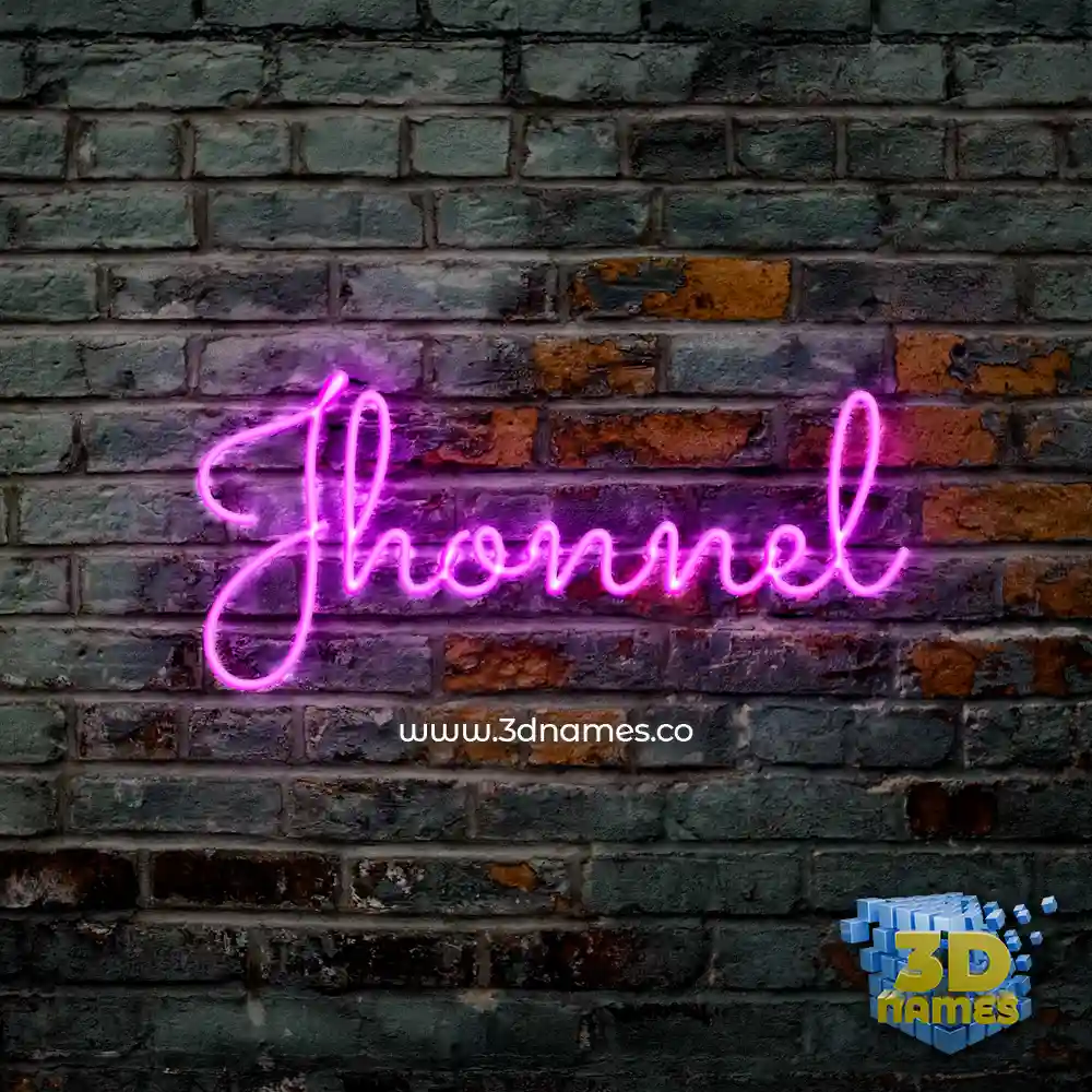 jhonnel in Pink Neon style - 3D name wallpaper