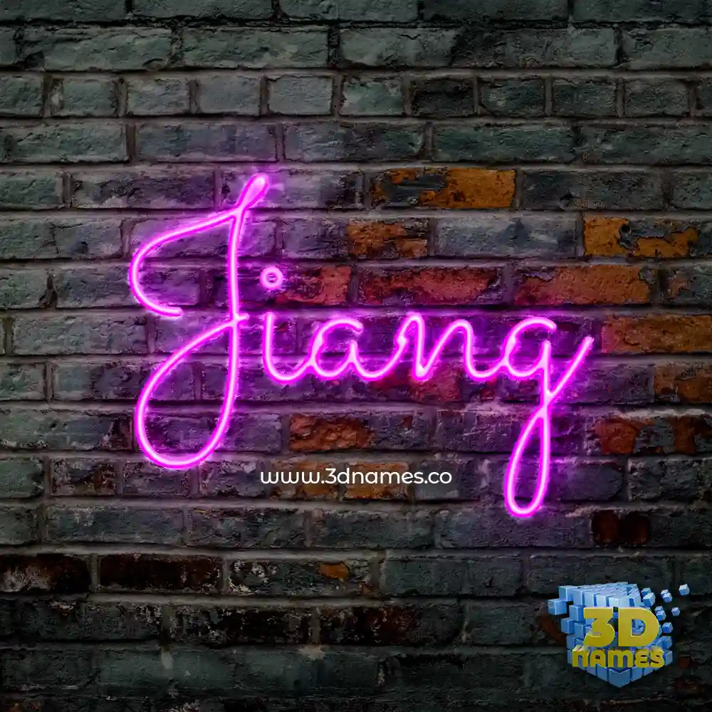 jiang in Pink Neon style - 3D name wallpaper
