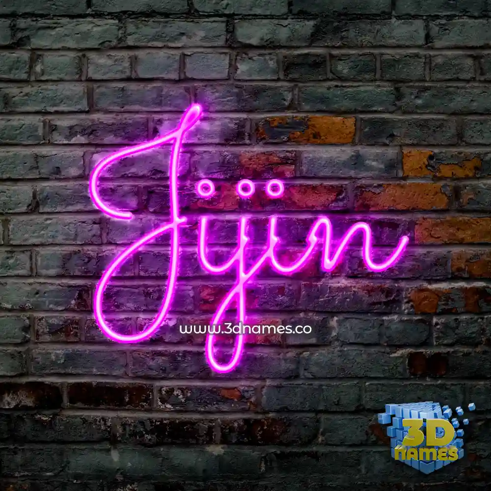 jijin in Pink Neon style - 3D name wallpaper