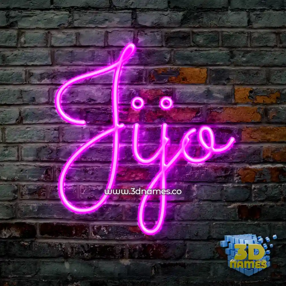 jijo in Pink Neon style - 3D name wallpaper