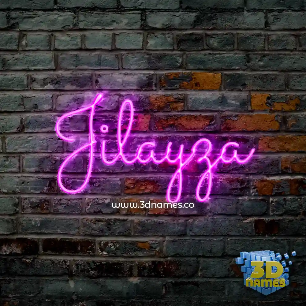 jilayza in Pink Neon style - 3D name wallpaper