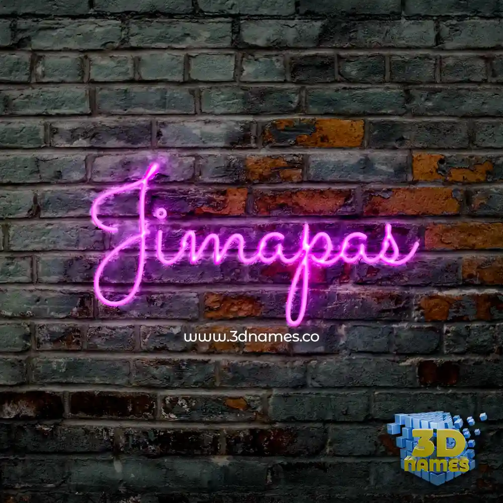 jimapas in Pink Neon style - 3D name wallpaper