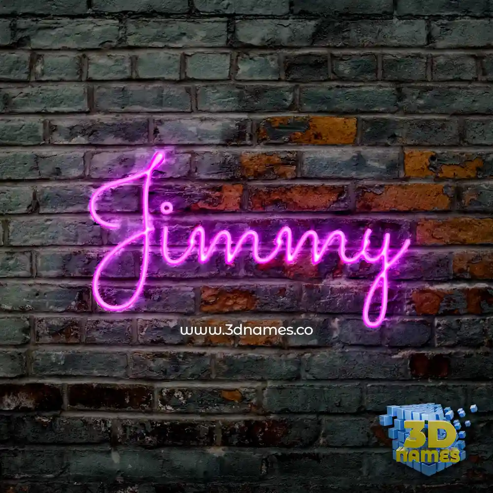 jimmy in Pink Neon style - 3D name wallpaper